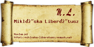 Miklóska Liberátusz névjegykártya